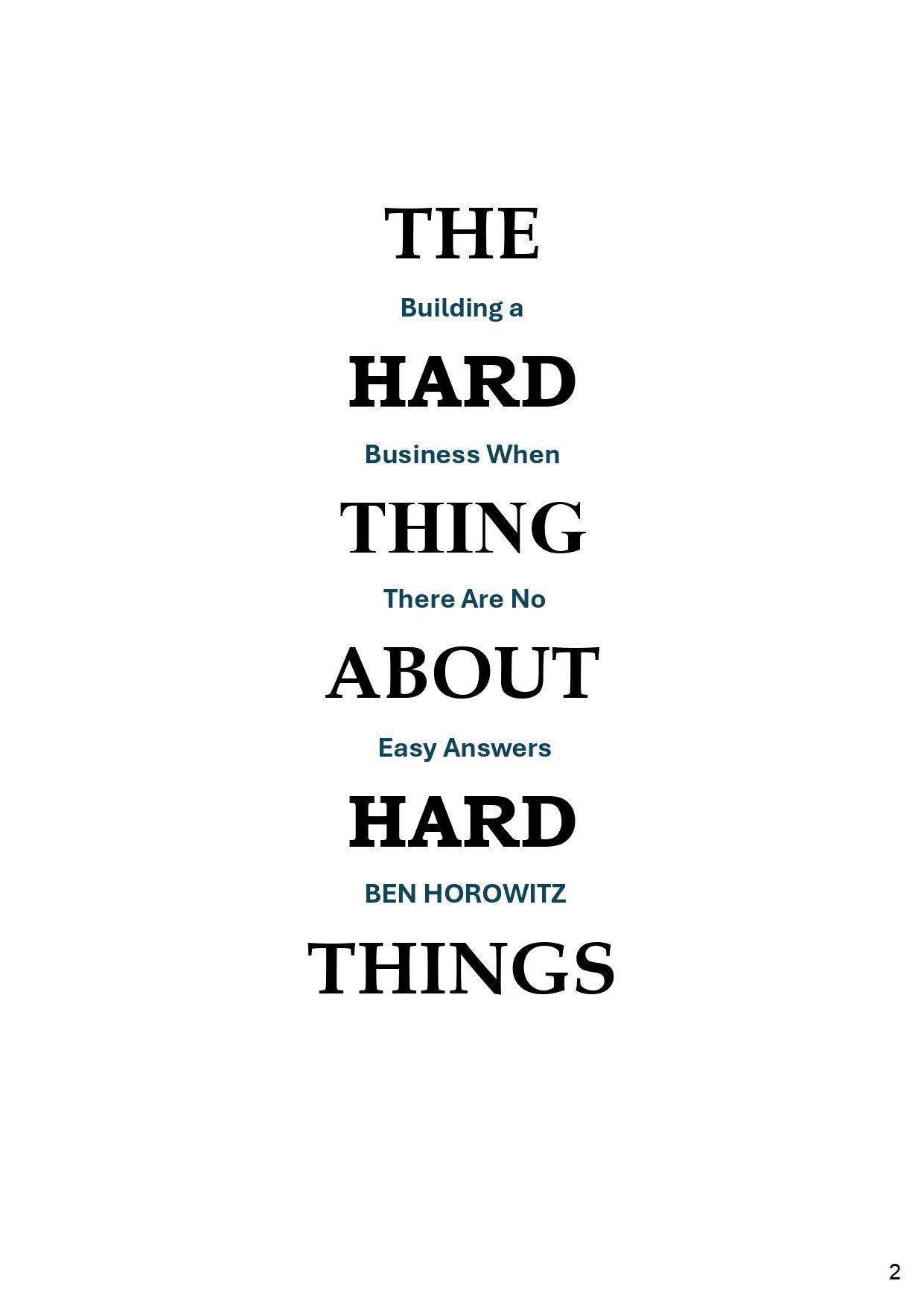 The Hard Thing About Hard Things - Educational Purpose - Image 2