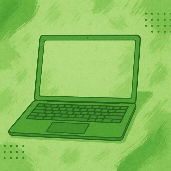 green laptop image pointer dots