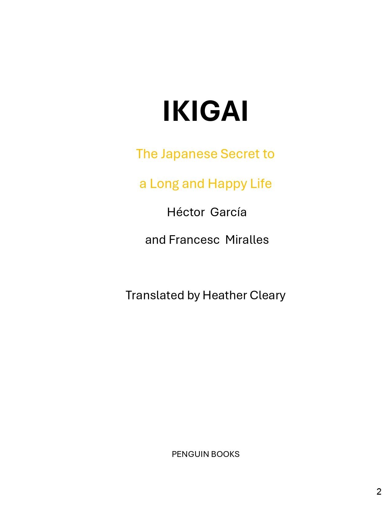 ikigai book